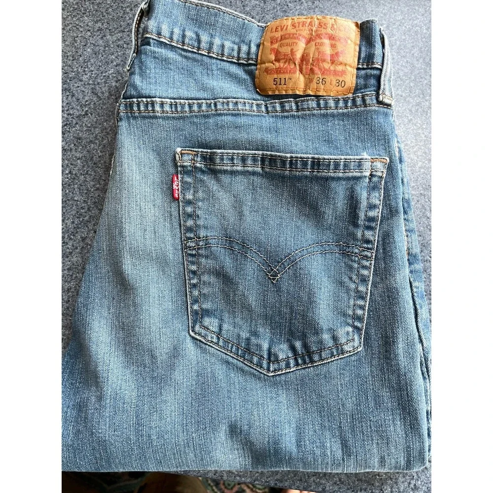 Men's Levies 511 Blue Jeans Size 36x30 Levi Strauss & Co.